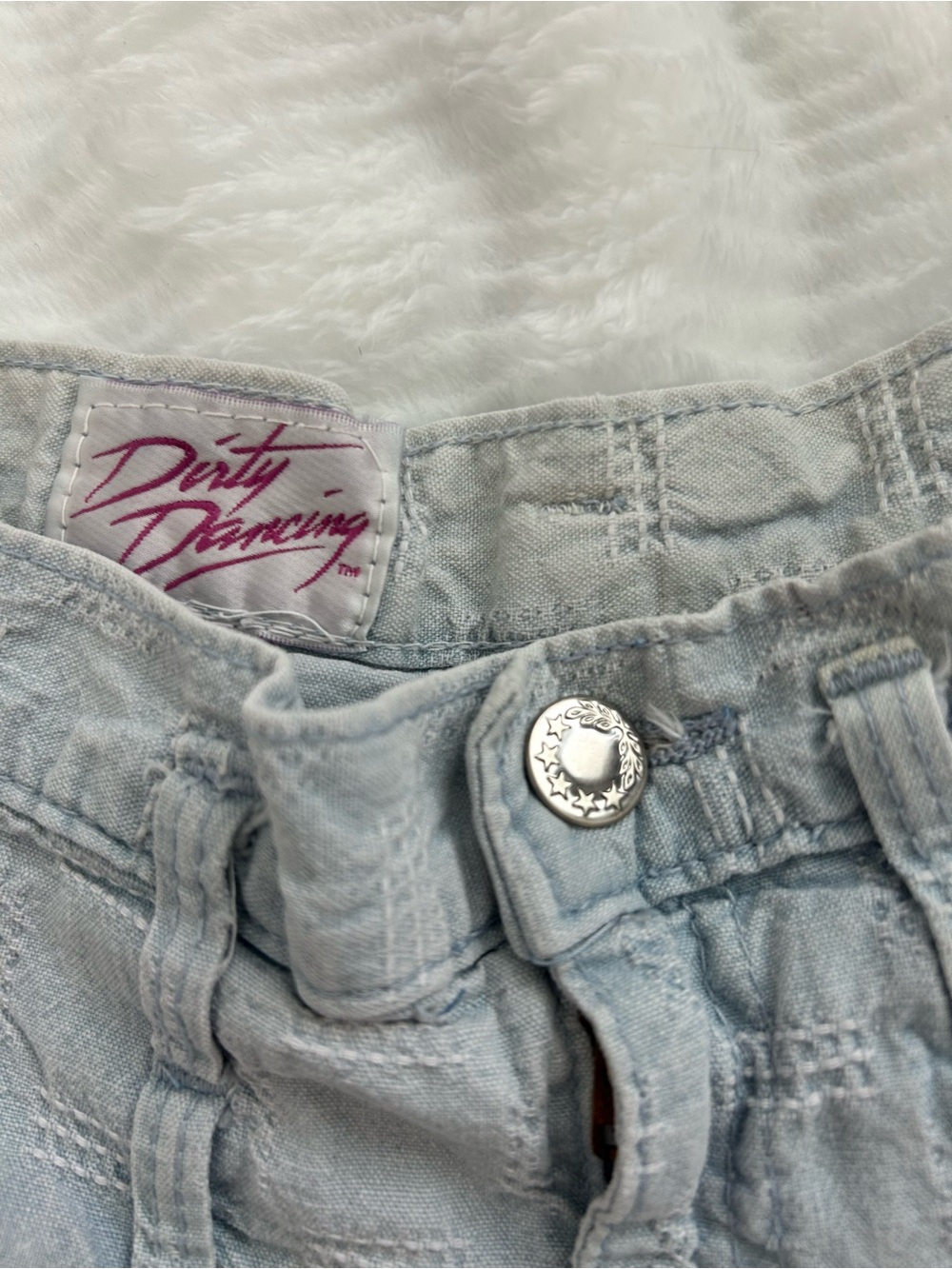 Vintage Dirty Dancing Light Blue Denim Shorts